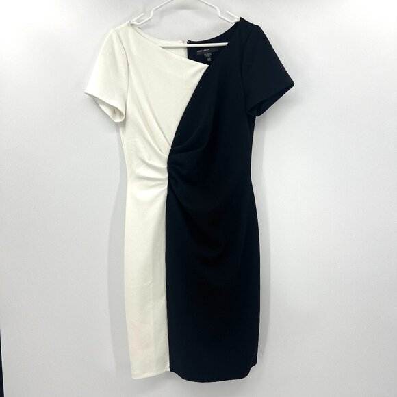 Maggy London Colorblock Black White Dress Women's 10 - Picture 1 of 6